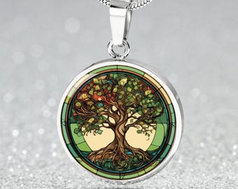 Baum des Lebens Anhänger Halskette, Armreif oder Schlüsselanhänger - Gold oder Silber Yggdrasil Schmuck - Weltenbaum Anhänger Geschenk für Sie oder Ihn