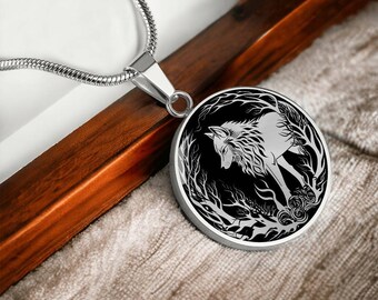 Collar Con Medallón De Lobo / Joyería De Cremación De Acero Inoxidable Para Hombres O Mujeres, Recuerdo De Perro, Joyería De Recuerdo - México