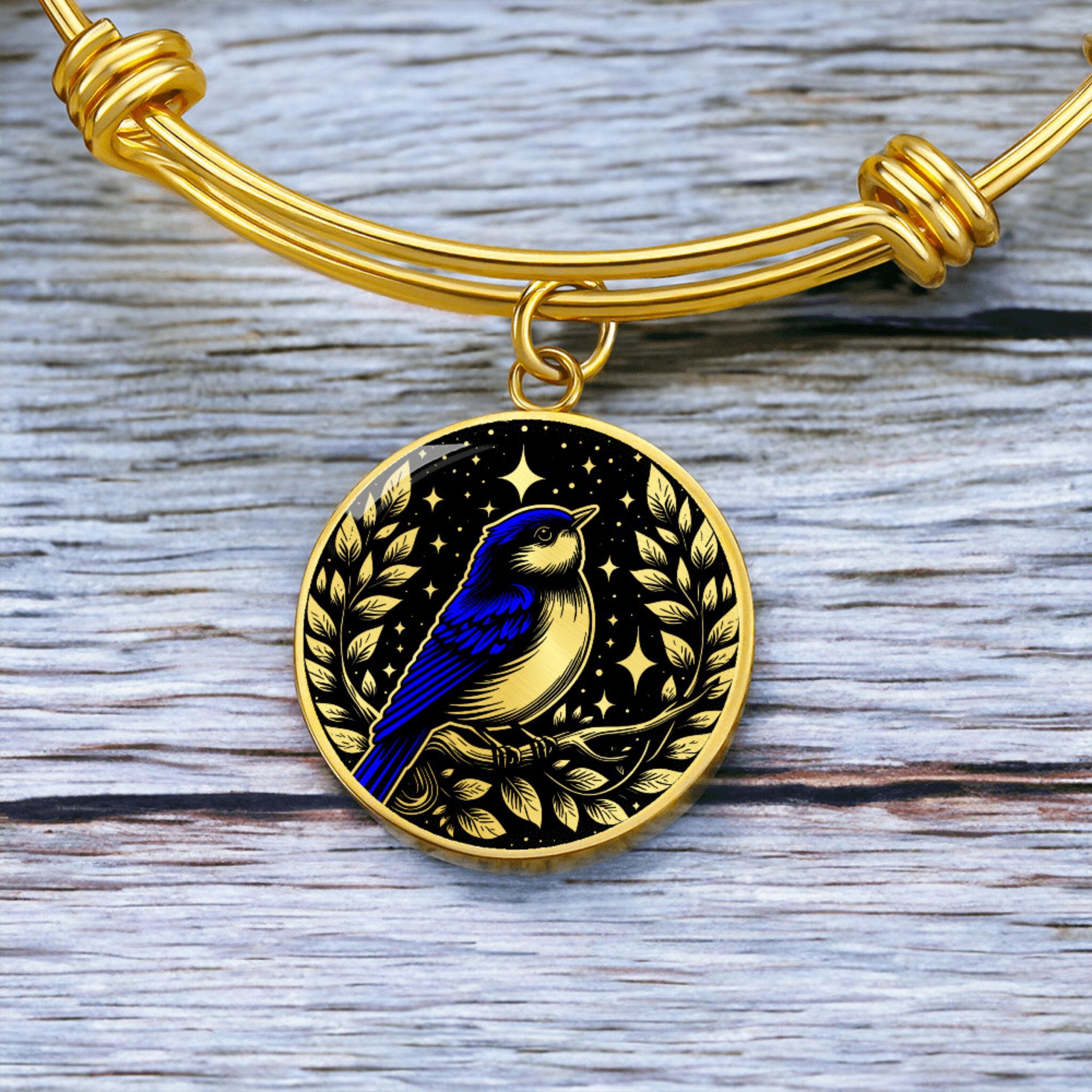 Buy Bluebird Pendant Necklace, Bangle Bracelet or Keychain
