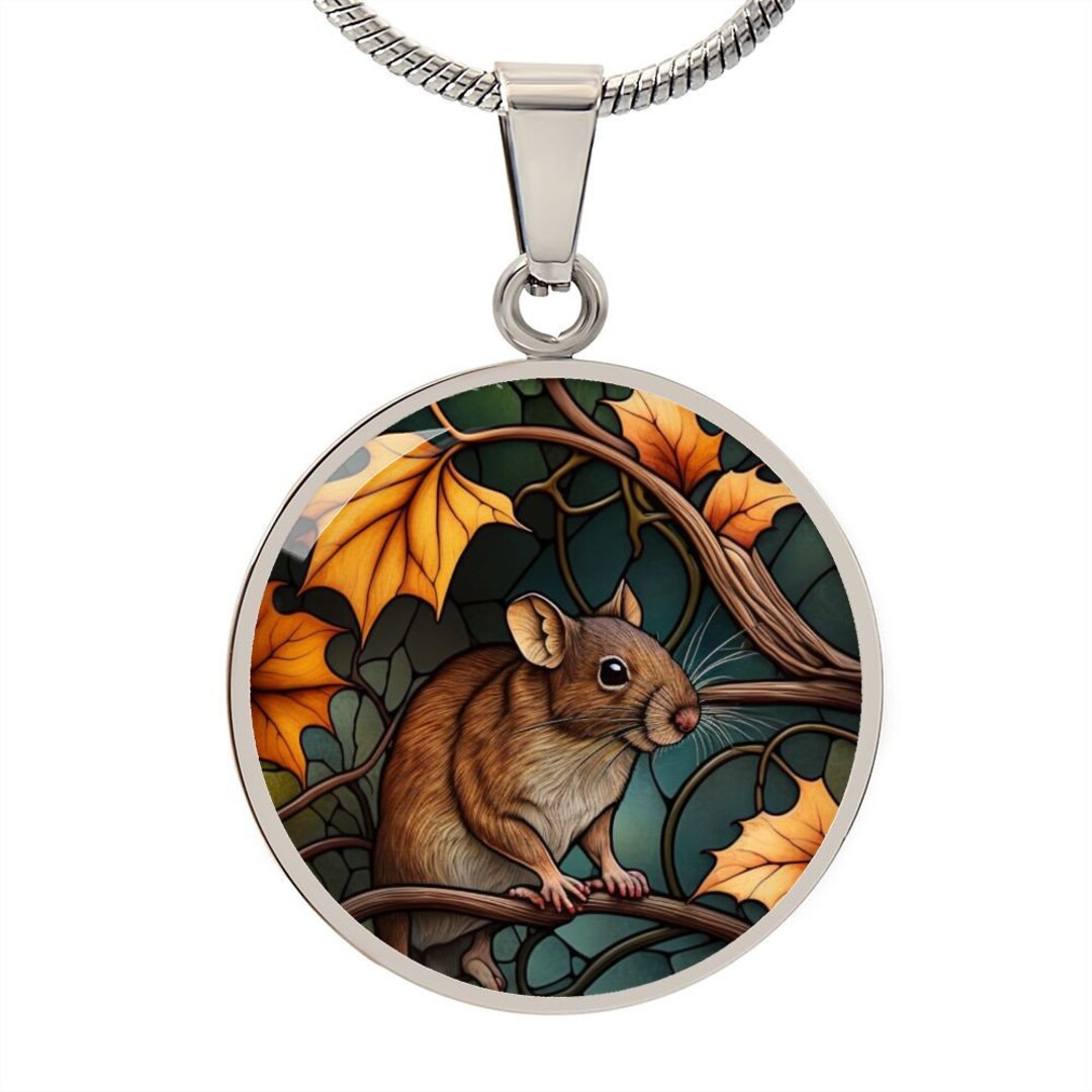 Rat Pendant Necklace, Bangle Bracelet or Keychain - Silver Rat Pendant Necklace, Bangle Bracelet or Keychain - Silver