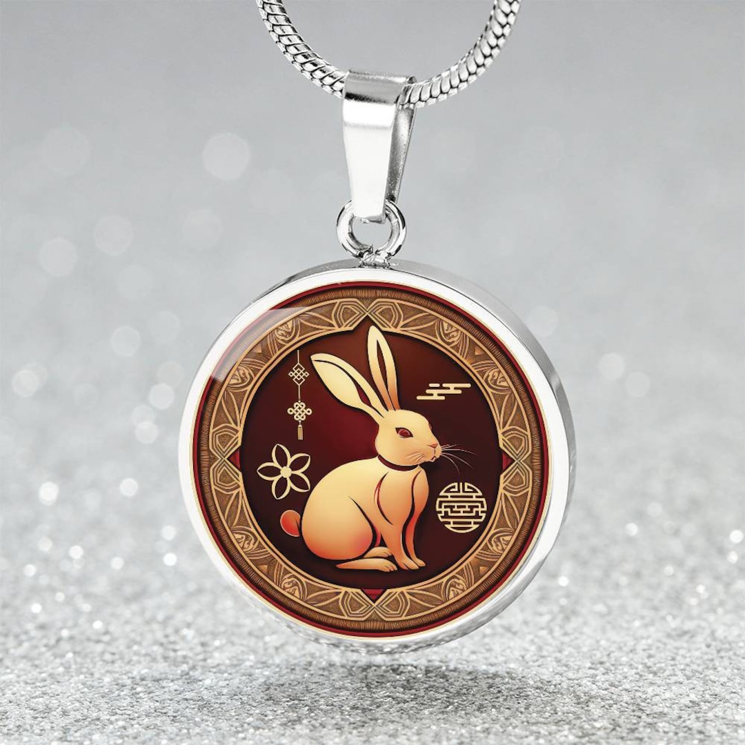 Year of the Rabbit Necklace, Personalized Chinese Zodiac Animal Jewelry, Engraved Lunar New Year Gift, Gold Spring Festival Charm Pedant - Etsy Year of the Rabbit Necklace, Personalized Chinese Zodiac Animal Jewelry, Engraved Lunar New Year Gift, Gold Spring Festival Charm Pedant - Etsy