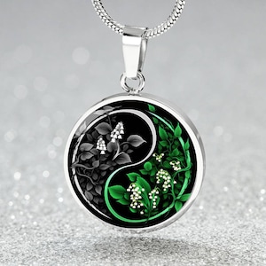 Lily Of The Valley Pendant Necklace, Bracelet or Keychain - May Birth Flower Jewelry - Silver or Gold Floral Charm Birthday Gifts For Her
