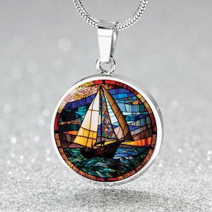 Sailboat Necklace Silver - Gold Sailboat Charm - Personalized Nautical Ship Pendant - Ocean Lover Gift For Her or Him - Sail Boat Necklace