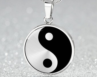 Naszyjnik Yin Yang, spersonalizowany złoty wisiorek Yin Yang, chińska biżuteria Yin i Yang, biżuteria duchowa równowagi, prezent Yin Yang dla niej i dla niego