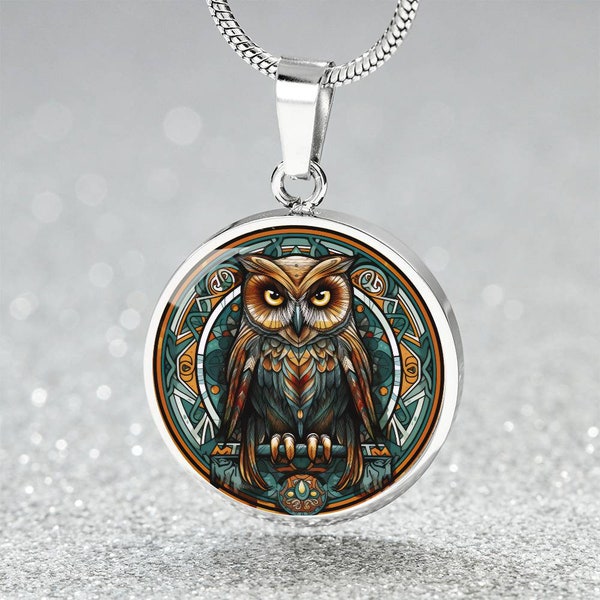 Owl Charm Necklace Etsy