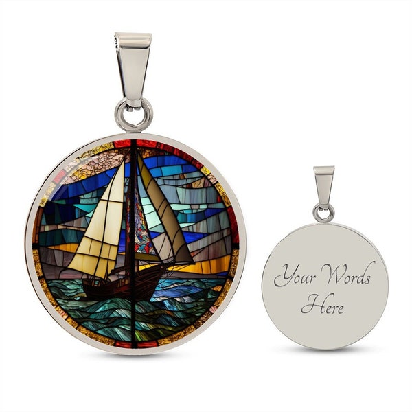 Sailboat Necklace Personal Necklace Sailing Ship Personalized Boat Ocean Pendant Boat Accessories Cruise Jewelry Fishing Boat Ocean Charm