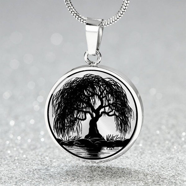 Weeping Willow Tree Necklace Gift for Mama Dwarf Weeping Willow Tree Jewelry Weeping Willow Tree Pendant Gift for Her Willow Tree Charm