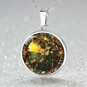 Hawthorn Necklace, Personalized May Birth Month flower Jewelry, Engraved 18k Gold Floral Charm Pendant Valentines & Mothers Day Gift For Her