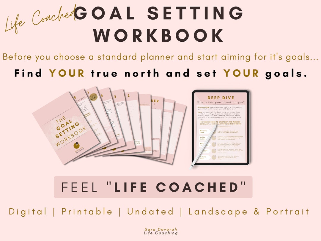 Digital Goal Planner for Self Care | Goal Setting Workbook | Printable ...