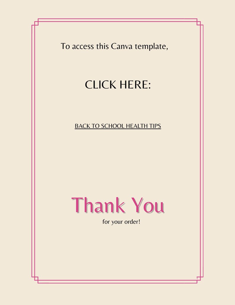 Editable Back to School Tips Printable | Canva Template (digital ...