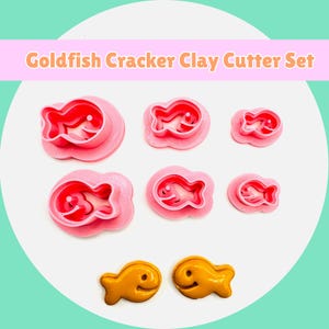 Goldfish Crackers Clay Cutters – Mini Cookie Cutter for Crafts, Polymer Clay, and Mini Food DIY
