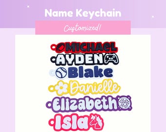 Custom 3D Name Keychain