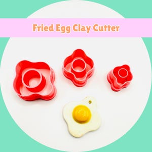Fried Egg Clay Cutter – Mini Cookie Cutter for Crafts, Polymer Clay, and Mini Food DIY