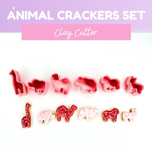 Animal Crackers Clay Cutters – For Crafts, Polymer Clay, and Mini Food DIY
