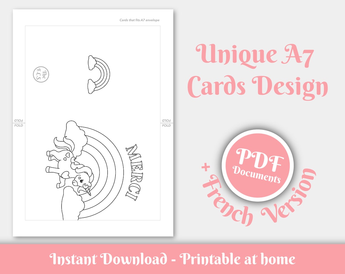 Coloring Cards for Kids With Thank You Message Printable at Home - Etsy