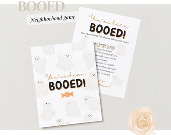 Hey Boo Print You’ve Been Booed Printable Halloween Kit, Neighborhood Game Fun Tradition