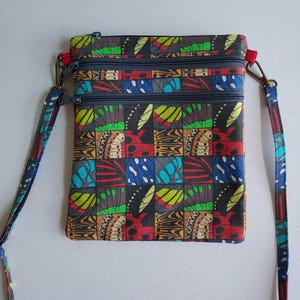 Crossbodytas van stof Butterfly Wing: handgemaakte portemonnee met ritssluiting