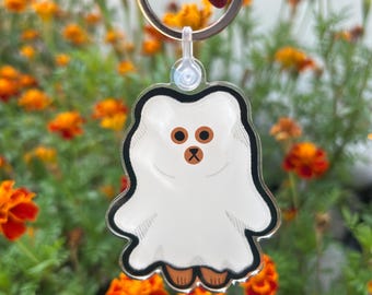 Ghost Keychain Halloween Keychain Ghost Bear Keychain Charms Halloween Charms