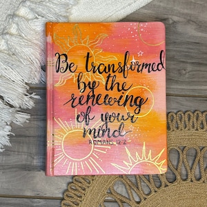 Sunset Bible ESV Bible ESV Journaling Bible Custom Painted Bible Custom Bibles Painted Cover Custom Book Cover Custom Painted Book