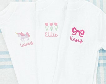 Solid Short Sleeve T-Shirt with Motif // Custom Name Shirt, Personalized Tee, Kids Tshirt, Youth Monogrammed Shirt, Toddler TShirt,, Baby