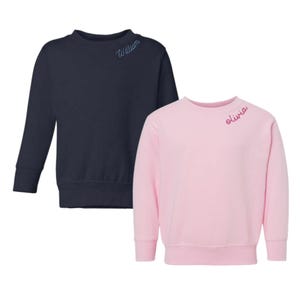Felpa con colletto // Felpa per bambini, Nome del bambino, Felpa ricamata per bambini, Felpa personalizzata per bambini piccoli, Nome personalizzato, Giovani