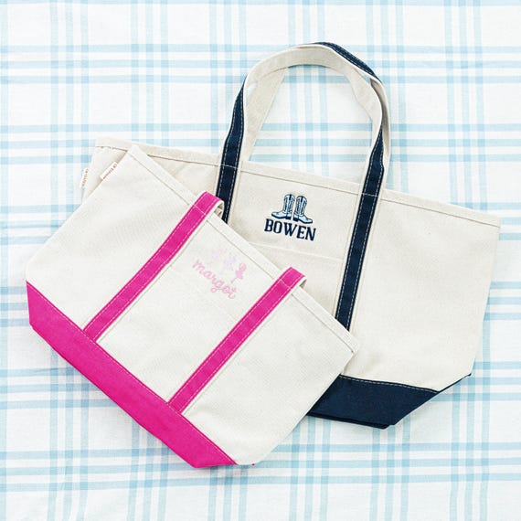 Canvas Tote with Motif // Personalized Book Bag, Custom Name Library Bag, Birthday Gift, Gifts for Kids, Bag for Toddler, Preschool, Daycare