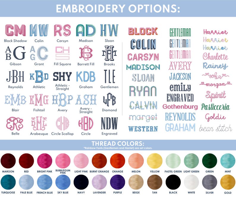 a poster with different font and colors