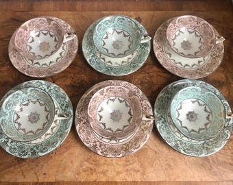 Alka Bavaria, Fine Kobalt, Bone China Teacup Saucer Plate Trio