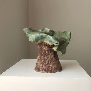 Vintage Studio Pottery Tree Sculpture: Abstract Ceramic Art, Home Decor