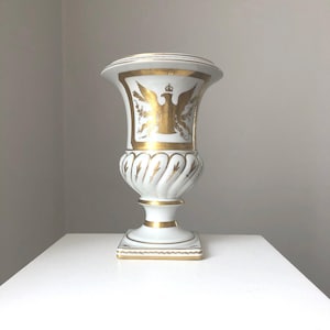Vintage Limoges Porzellan Vase: Empire-Stil Gold Adler Urne