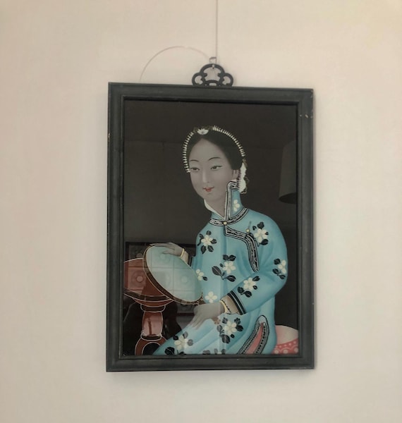 Reverse Painting of a Lady Reverse Painting of a Lady