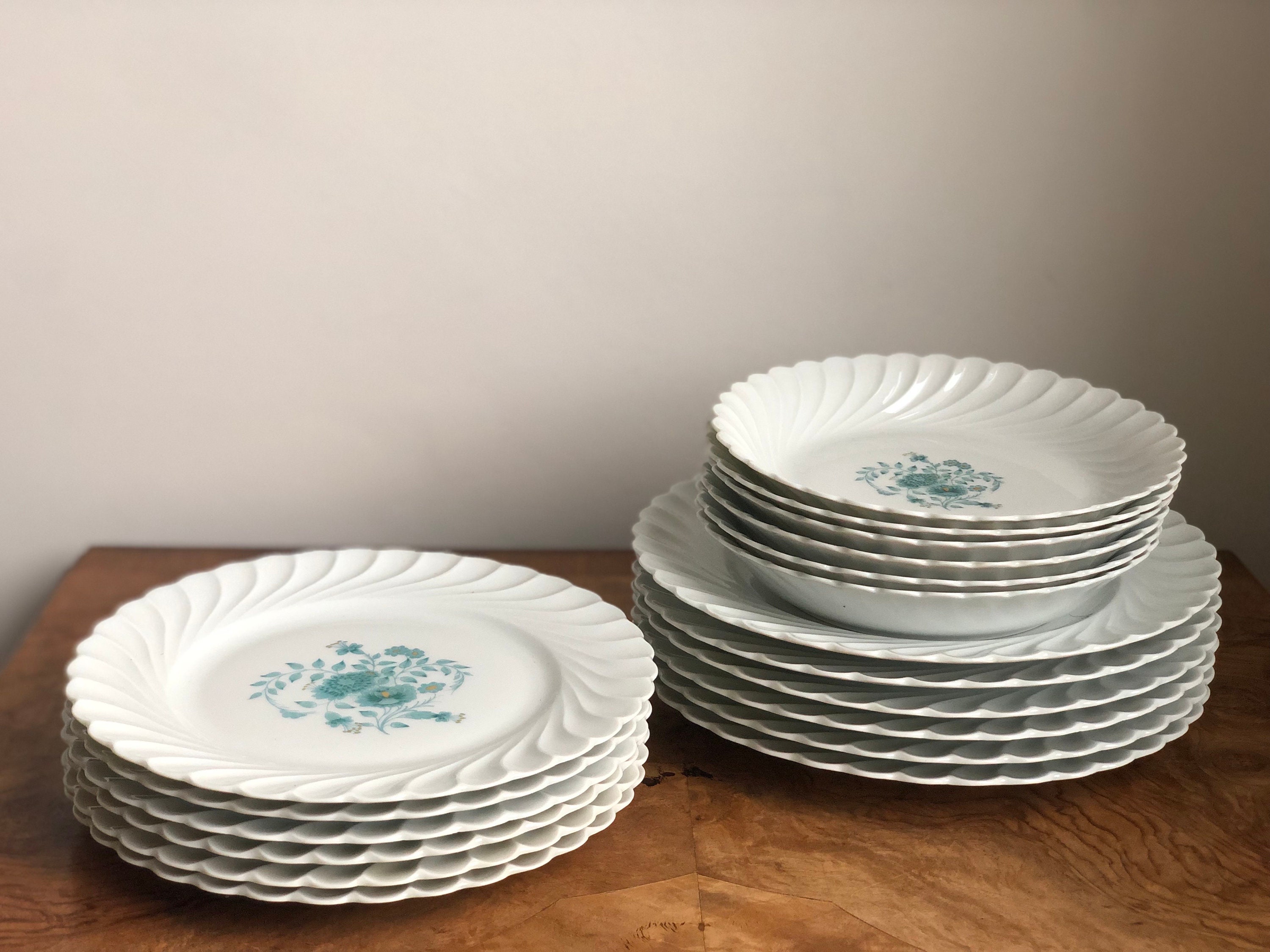 ヴィンテージ ハビランド リモージュ ディナーウェアセット：ブルー