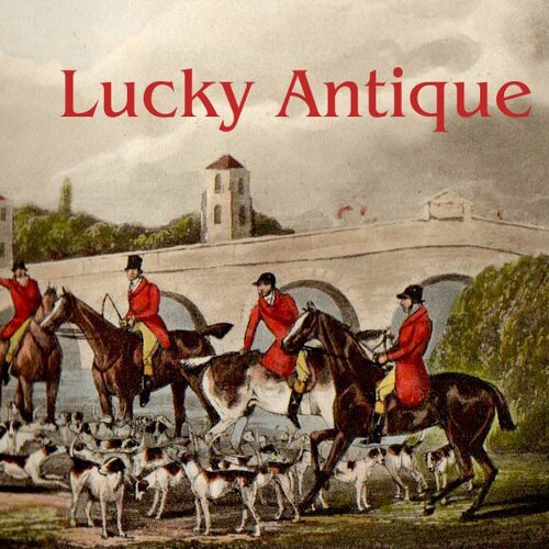 1841年 アンティーク版画 = W.ホガース = 犬との自画像 = LONDON 彫刻