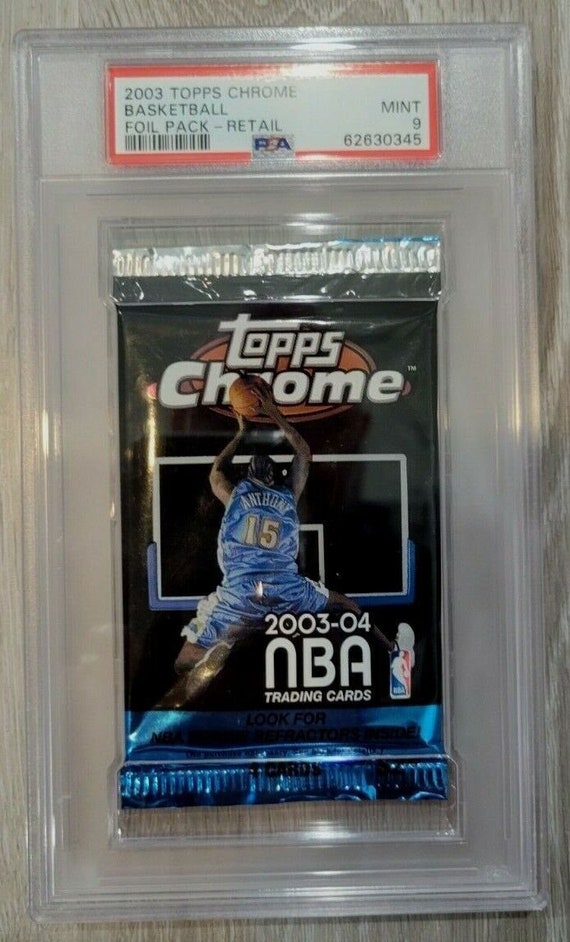 2003 Topps Chrome Basketball Pack, Lebron James Rookie, PSA 9 Mint