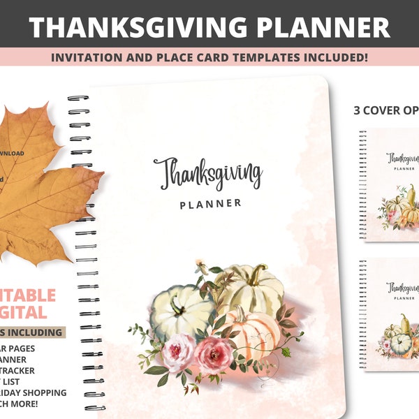 Digital place cards for thanksgiving etsy