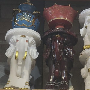 Elephant Pedestal para IFA or Santo Oricha Pedestal  Elefante para Santo o IFA de Resina | pedestal de Obatala | pedestal de santo