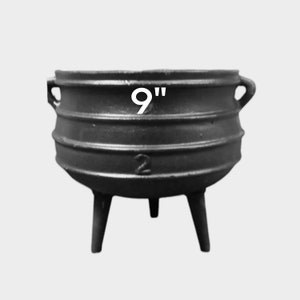 Caldero de hierro Ogun Oggun Sarabanda Zarabanda 9" santeria palo mayombe egun / pot for oggun / oggun tools / herramientas de oggun