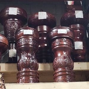 Pilon de Shango Tallado y batea, set the chango de madera