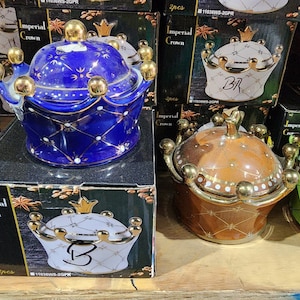 Sopera de Corona - Sopera de Corona Sopera porcelana porcelana / Soperas para santo Oshun Orula