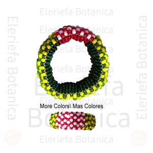Ilde de Orula Caminos Bracelet | Ide Orula orisha con camino de Chango, Yemaya, Eleggua, Ogun, Oshun, Obatala | Medium Large Size Small