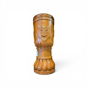Pilon de shango tayado en madera,  chango of wood pilon Chango Orisha | Pilon de Shango Chango madera tallado color claro
