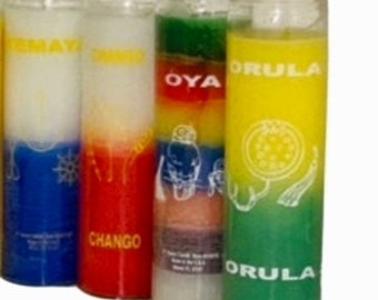 Orisha Candles/Velas De Santos Elegua, Yemaya Orula, Shango Obatala Ogun