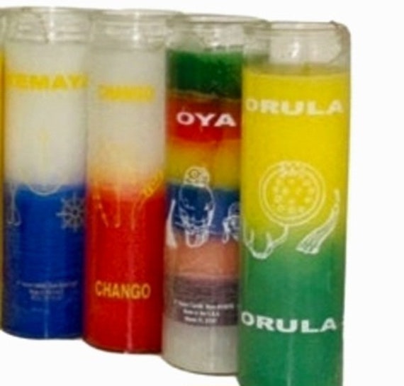 Orisha Candles/Velas De Santos Elegua, Yemaya Orula, Shango Obatala Ogun