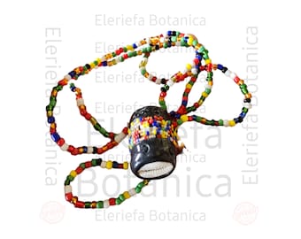 Amuleto Inche Osain Eleke / Inshe Ozain Resguardo Collar / macuto / IFA Santería / egun / protección