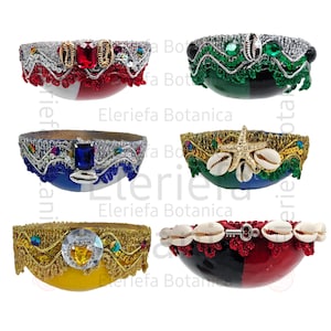 Jicaras para Santos Orishas (Personalizado) Jícara para Elegua Ogun Yemaya Obatala Oshun, Shango, igba