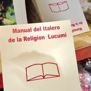 Manual del oriate Book of the Oriate obba dilogun / Libro : Amare al Pie de Elegua Obras y Trabajos Santeria Soft Cover Book (Spanish)