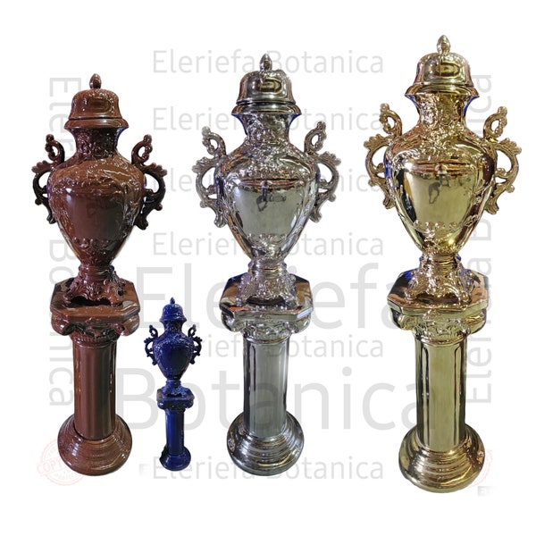 Pedestales para santo, obatala Yemaya oshun oya. Stand de santo , Oricha pedestal, stand for orisha | silver | gold