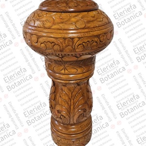 Pilon y batea de shango tayado en madera, set of chango of wood Chango Orisha set