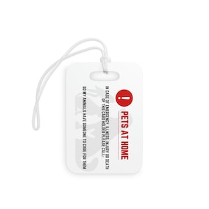Huisdieren thuis Noodcontact voor huisdiereigenaar Kat Hond Vogel Reptiel Accessoire kaart Tas Bagage Tags