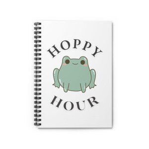Cute Frog Pun Minimalist Spiral Notebook Wit - Ruled Line